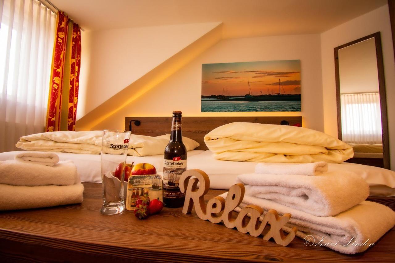 Hotel Zwei Linden - Links Der Elbe - Niedersachsen Balje ภายนอก รูปภาพ
