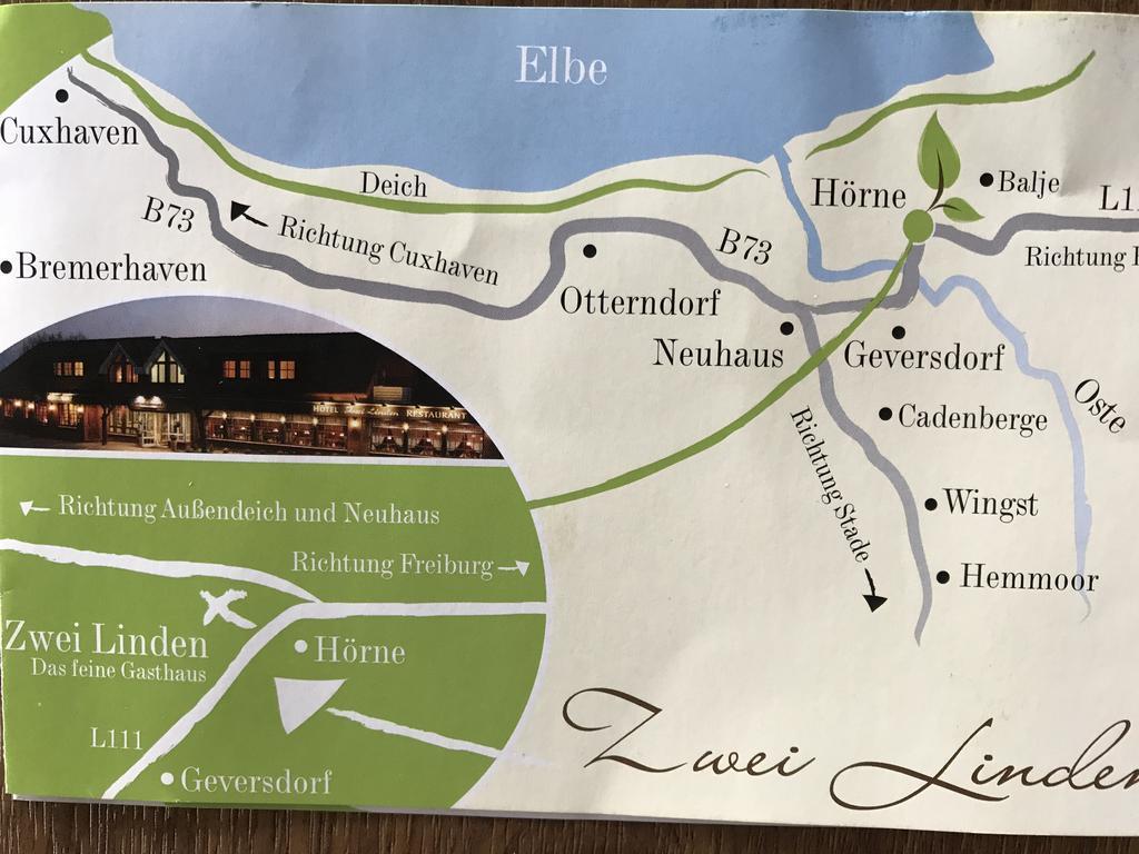 Hotel Zwei Linden - Links Der Elbe - Niedersachsen Balje ภายนอก รูปภาพ
